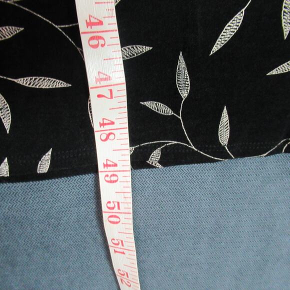 Vintage Teddi Dresses Womens Size 8P Black Floral Short Sleeve Modest 90s Y2K - Picture 5 of 7